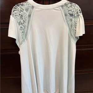 Torrid Lace Detail Short Sleeve Top